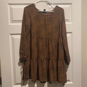 Fall Leopard Print Dress 🧡